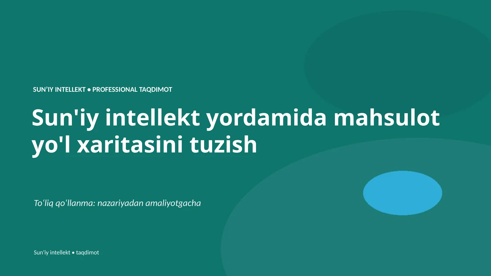 Sun'iy Intellekt va Professional Taqdimot