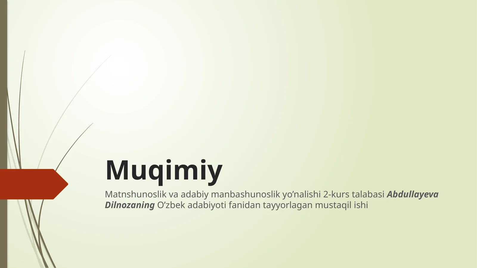 MUQIMIYhaqida