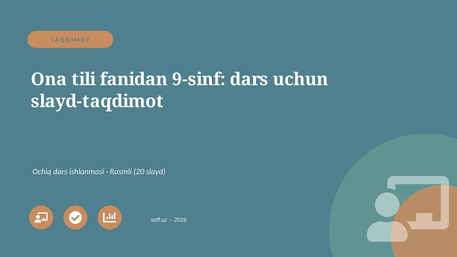 Ona tili fanidan 9-sinf: dars uchun slayd-taqdimot