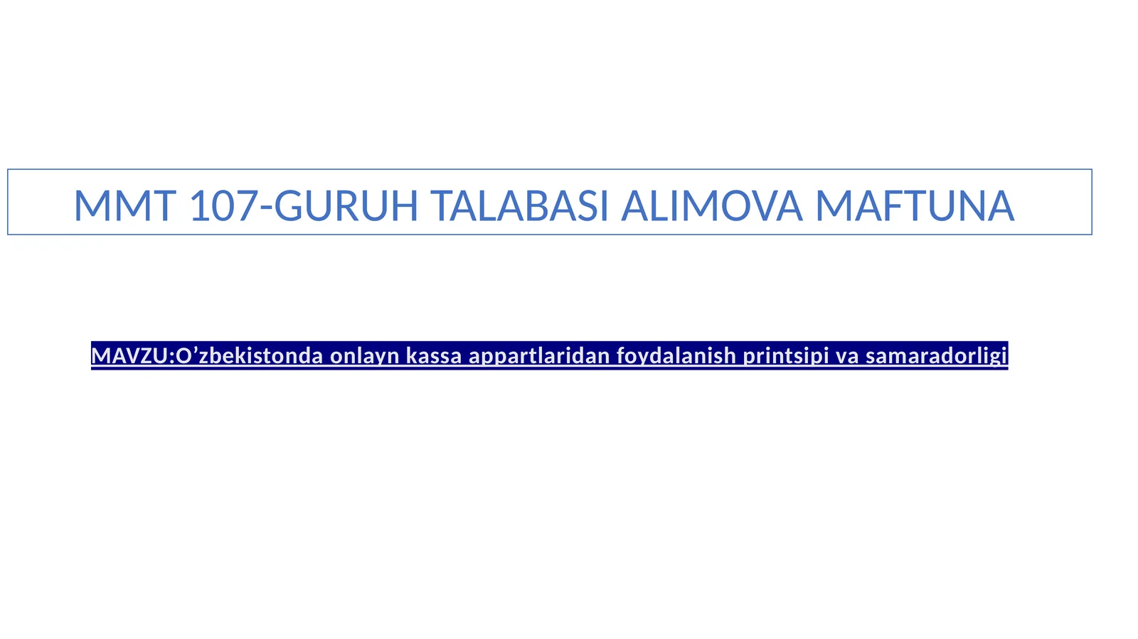 O’zbekistonda onlayn kassa apparatlaridan foydalanish printsipi va samaradorligi