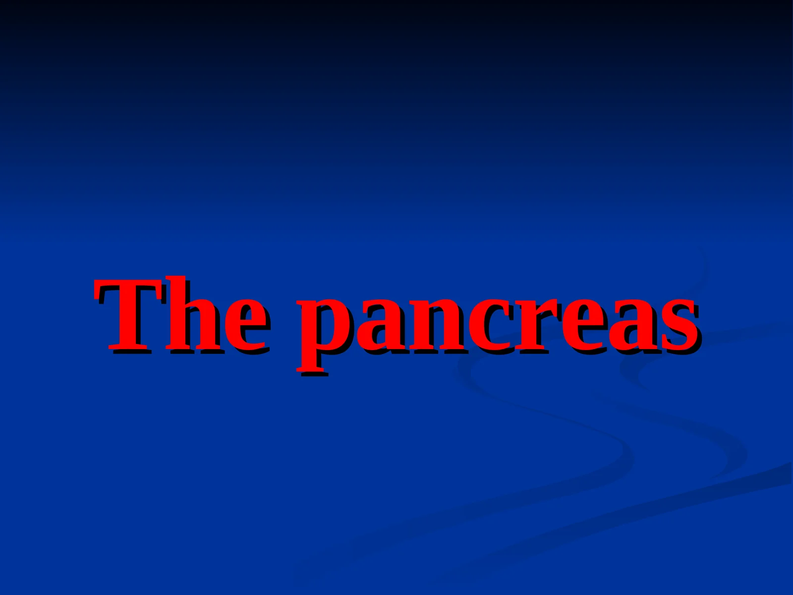 The pancreas