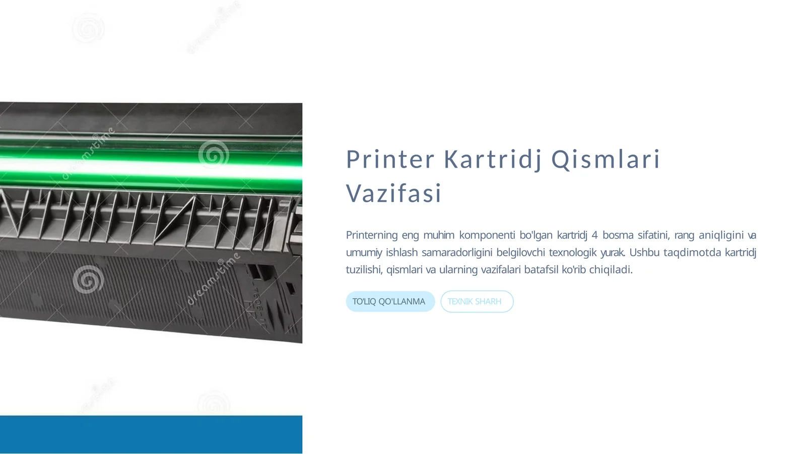 PrinterKartridjQismlariVazifasi