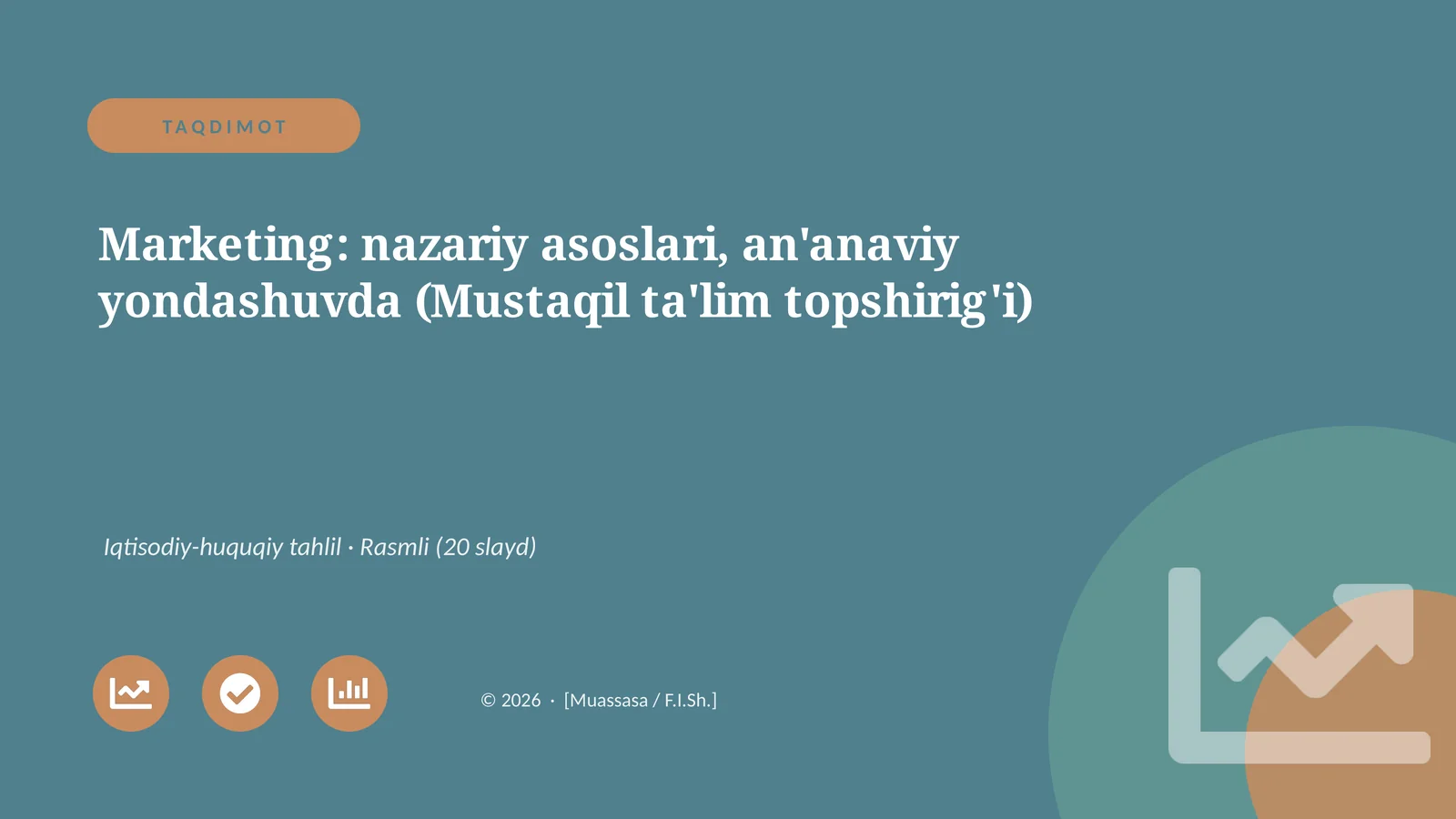 Marketing: nazariy asoslari, an'anaviy yondashuvda