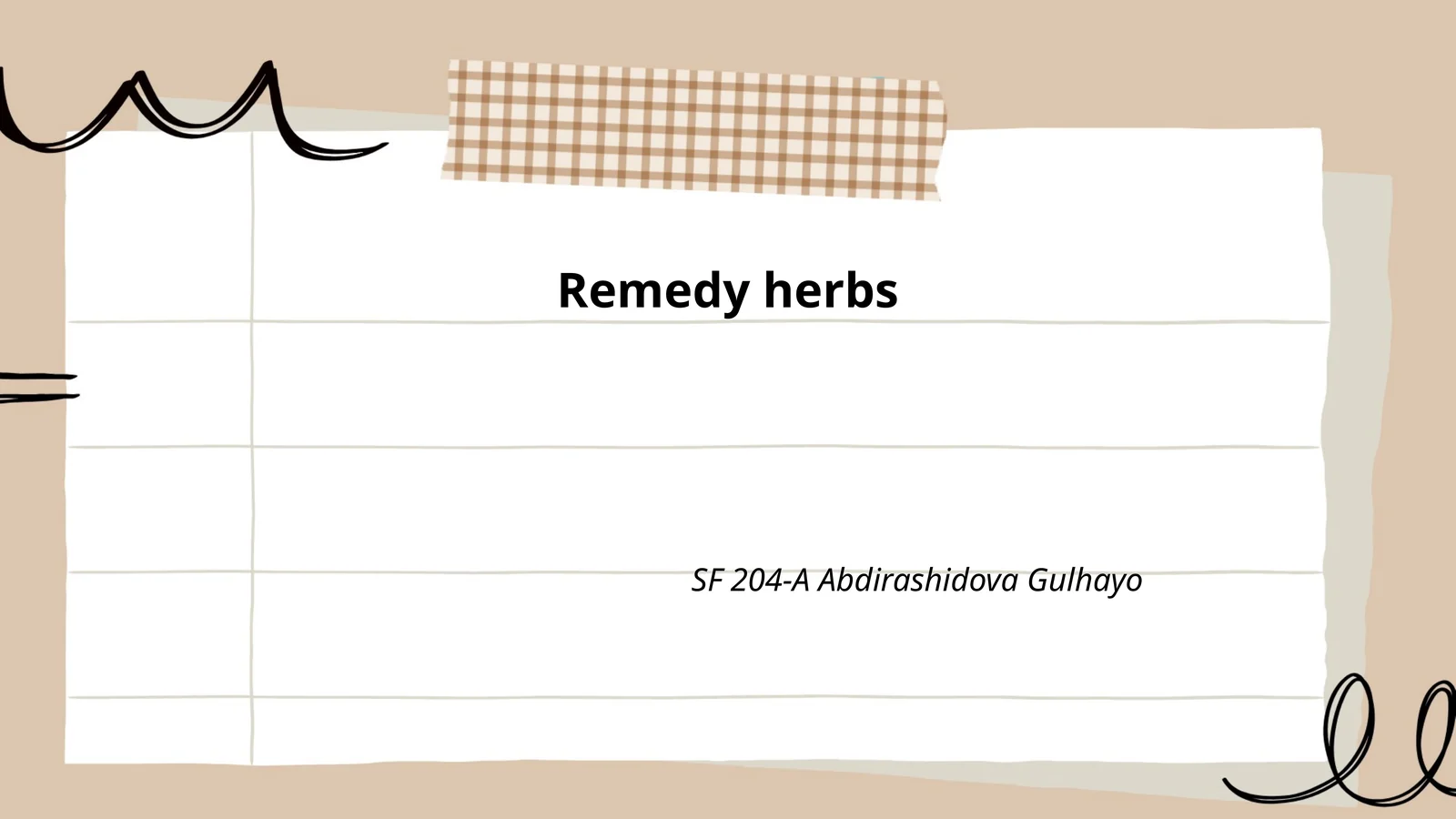 Remedy herbs