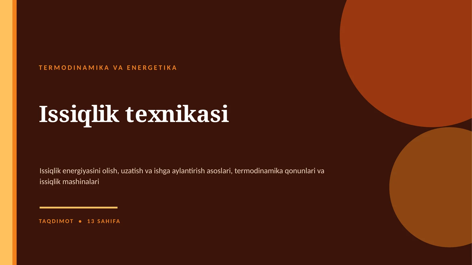 TERMODINAMIKA VA ENERGETIKA