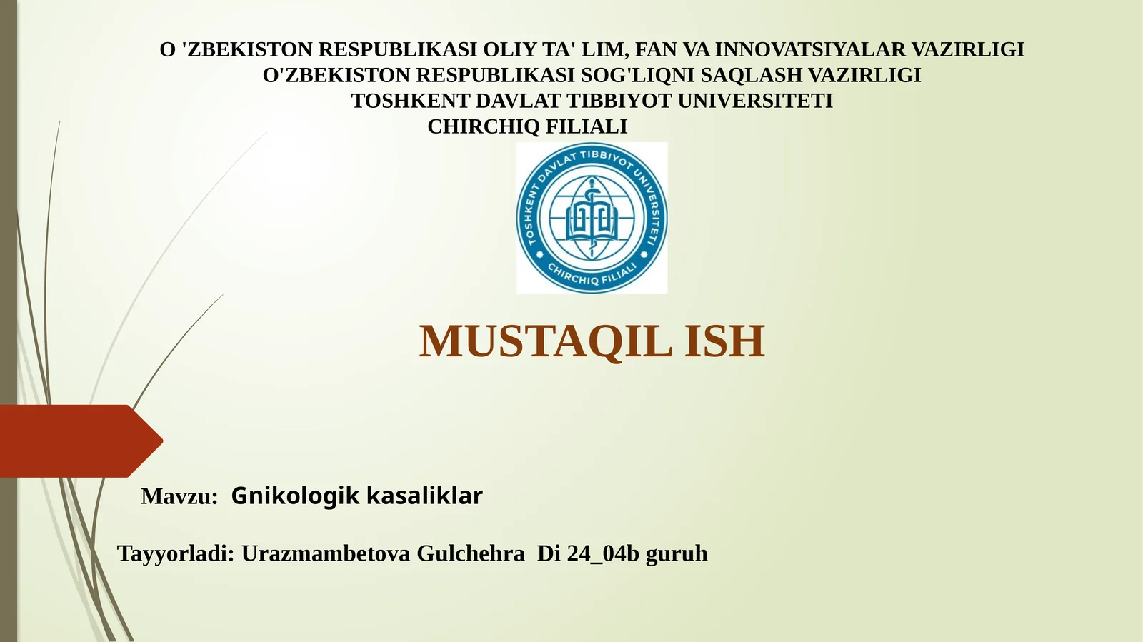 Ginekologik kasalliklar