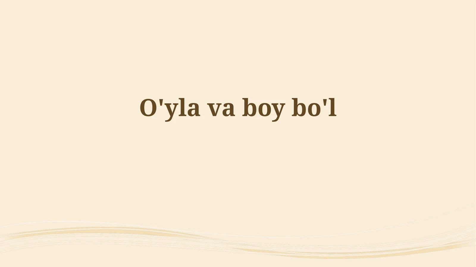 Boy va badavlat bo'lish falsafasini kashf etish
