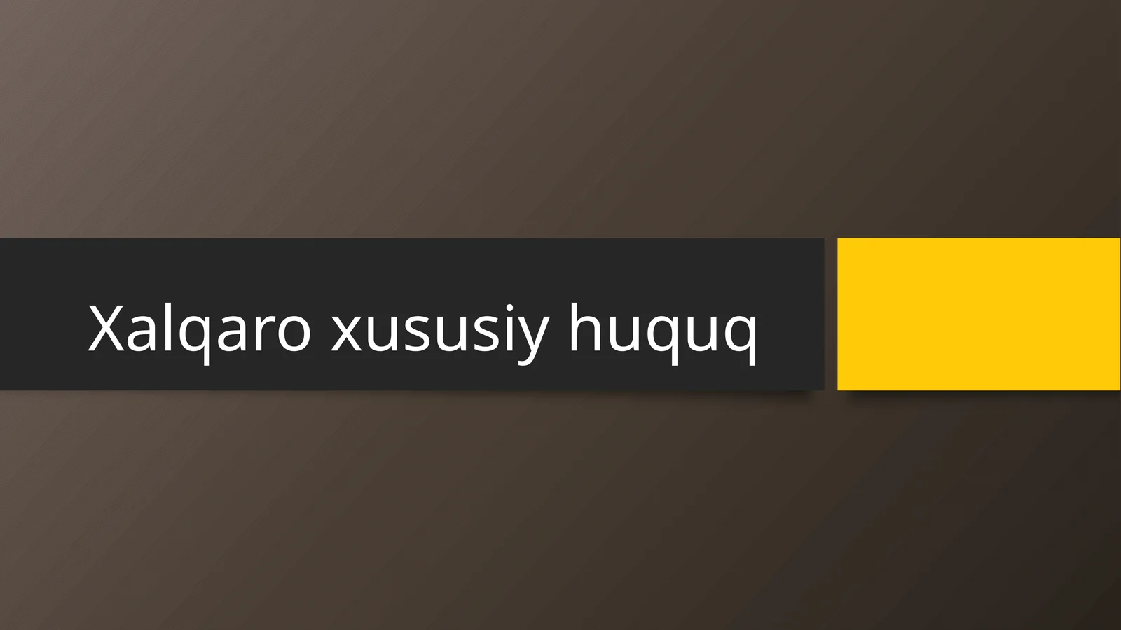 Xalqaro xususiy huquq