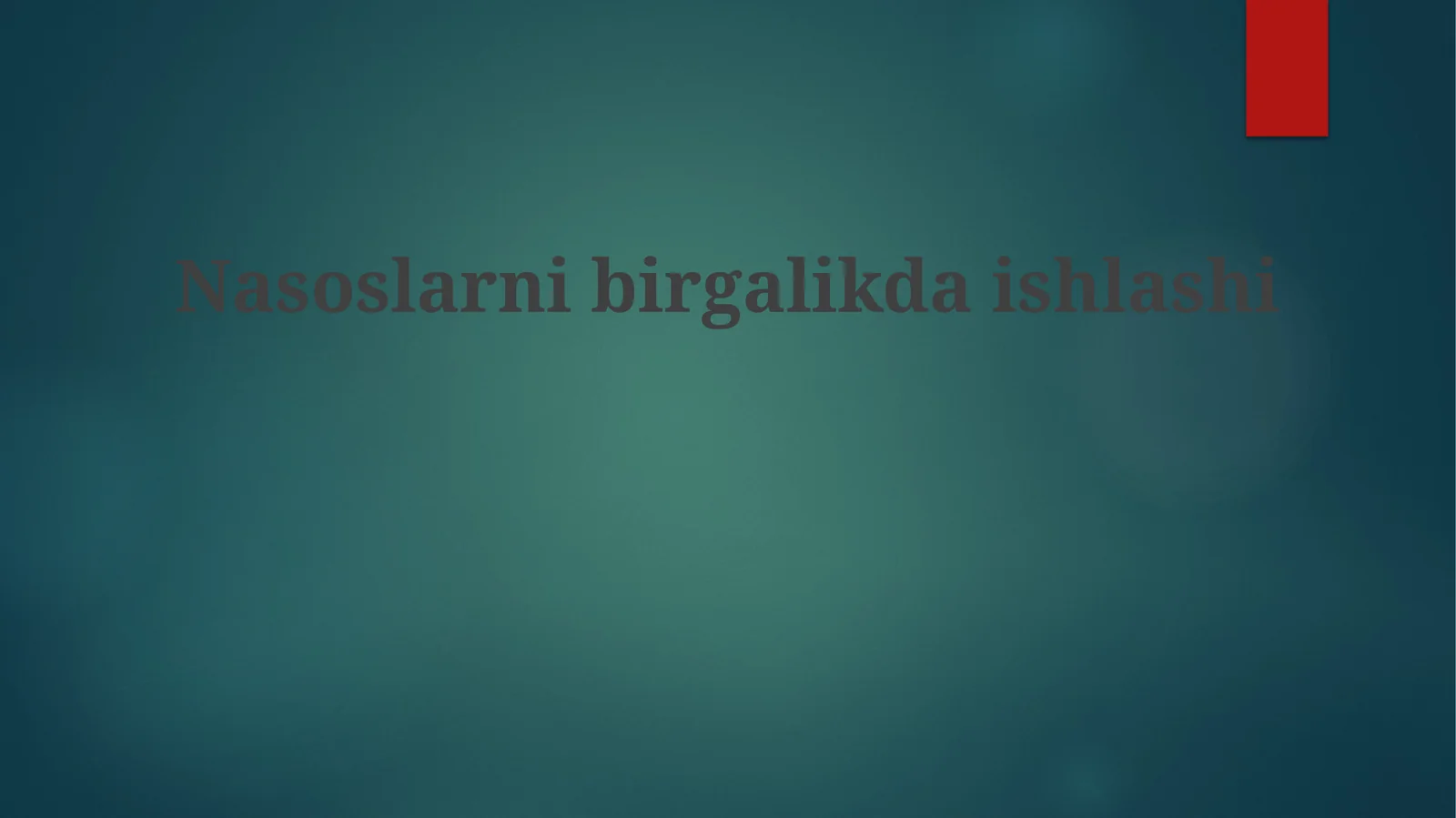 Nasoslarnibirgalikdaishlashi
