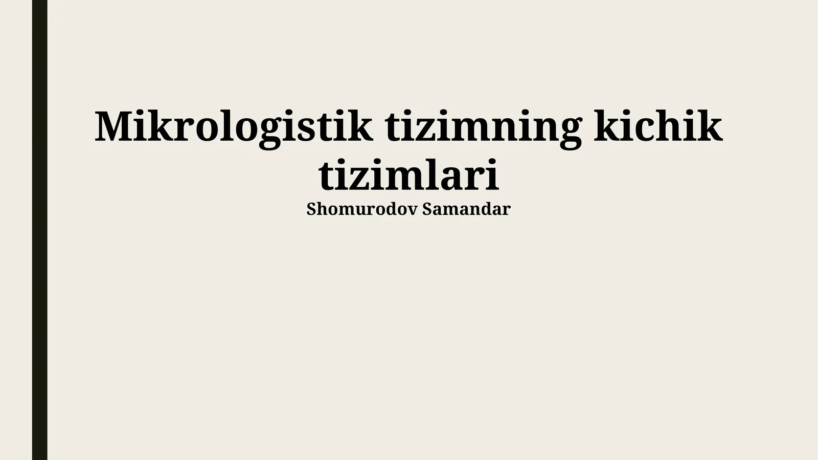 Mikrologistik tizimning kichik tizimlari