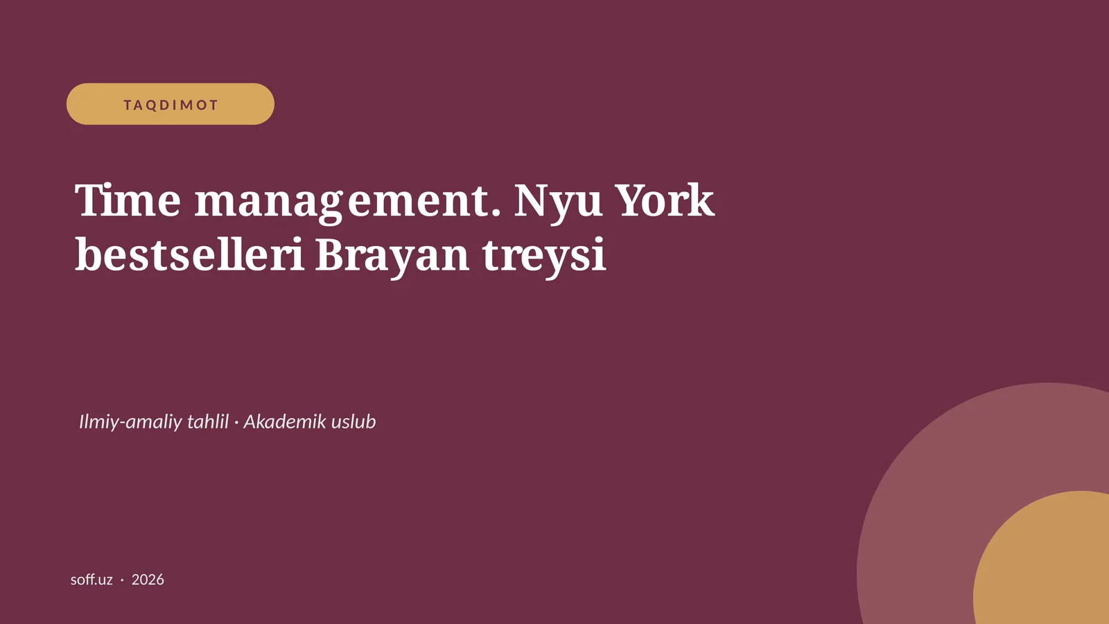 Time management. Nyu York bestselleri Brayan treysi
