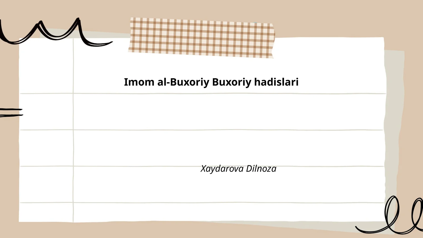 Imom al-Buxoriy Buxoriy hadislari