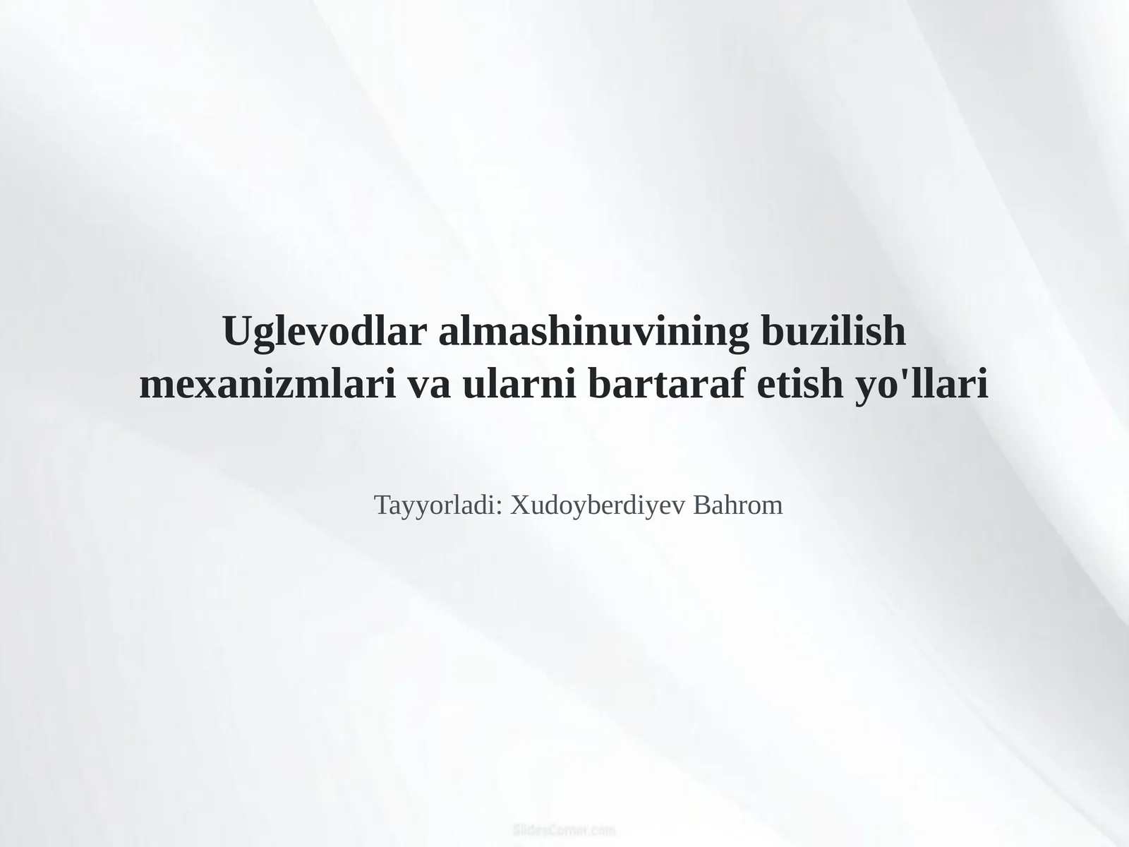 Uglevodlar almashinuvining buzilish mexanizmlari va ularni bartaraf etish yo'llari