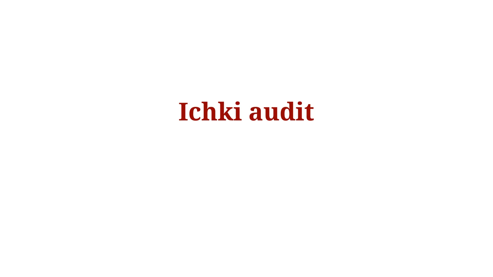 Ichkiaudit