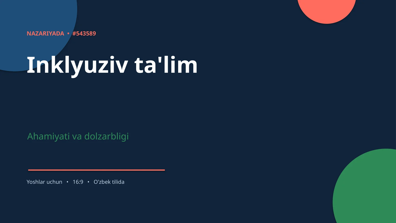Inklyuziv ta'lim