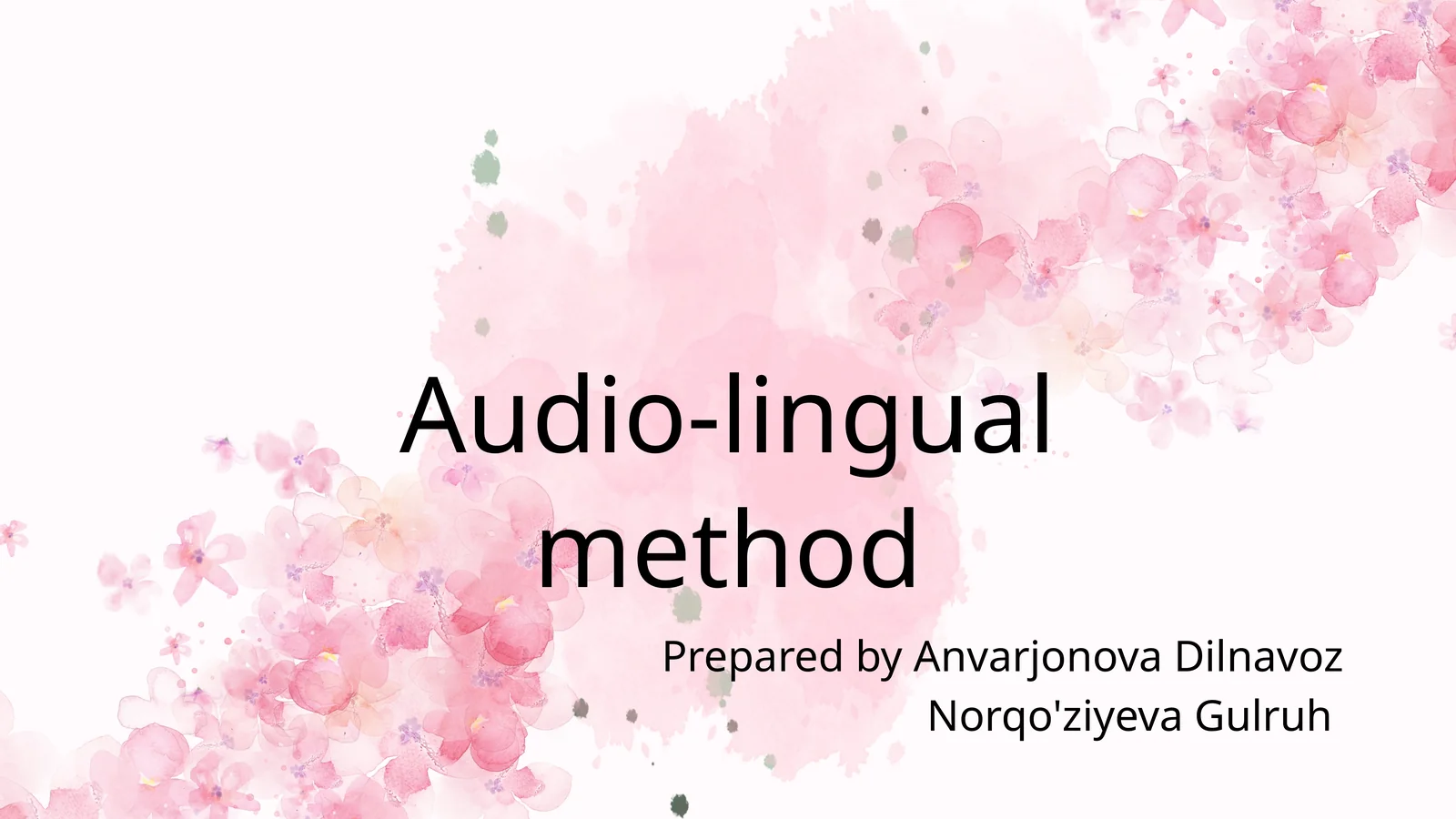 Audio-lingual method