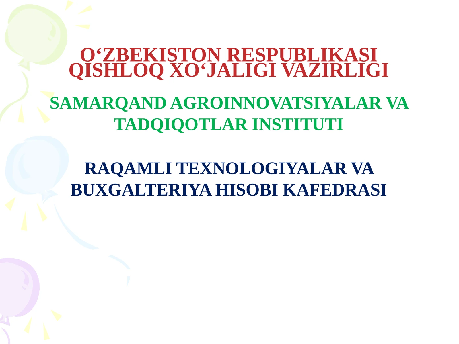 Buxgalteriya hisobining moxiyati, predmeti va metodi hamda tadqiqot usullari