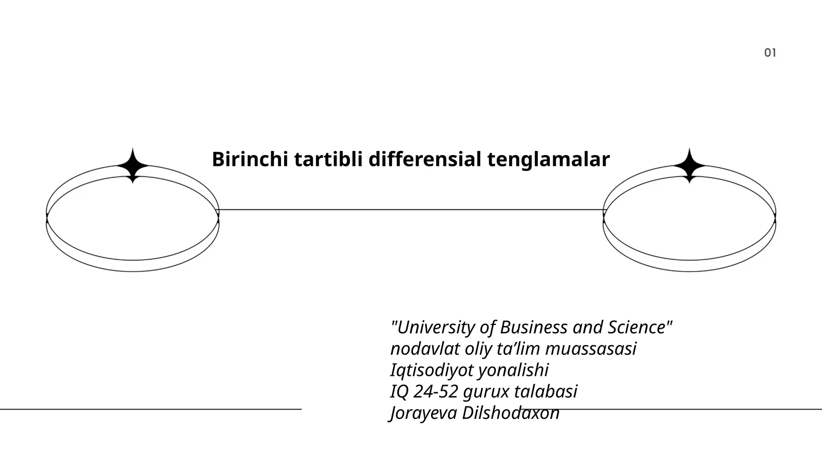 Birinchi tartibli differensial tenglamalar