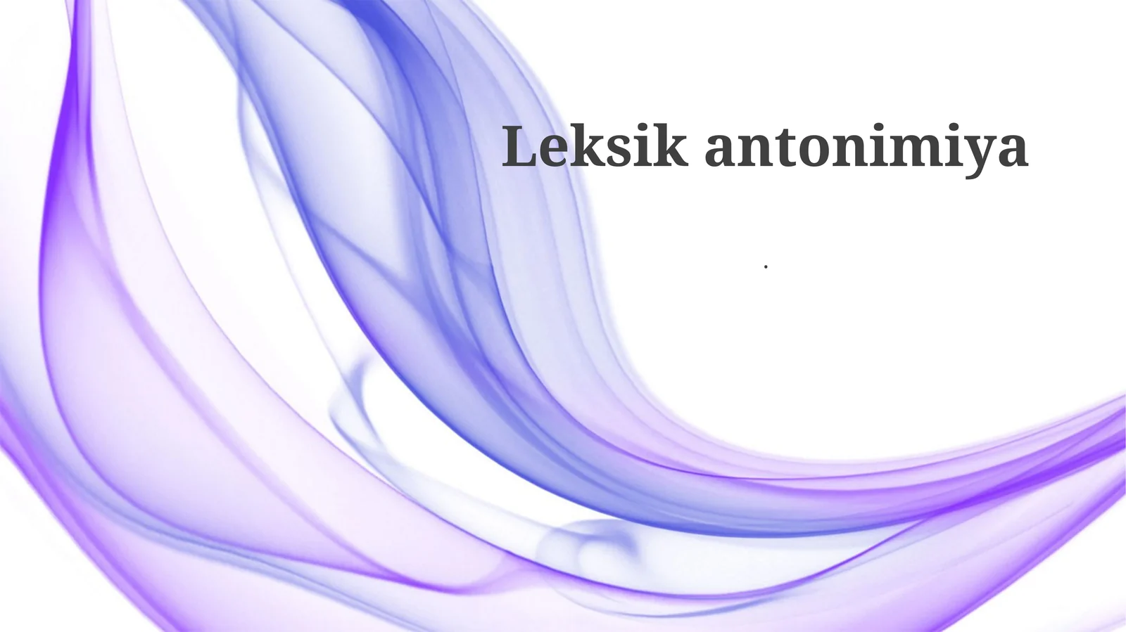 Leksik antonimiya
