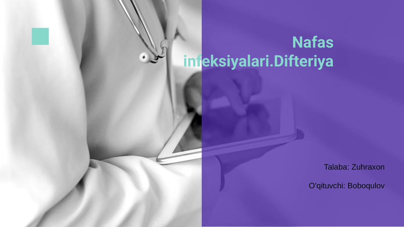 Nafas infeksiyalari.Difteriya
