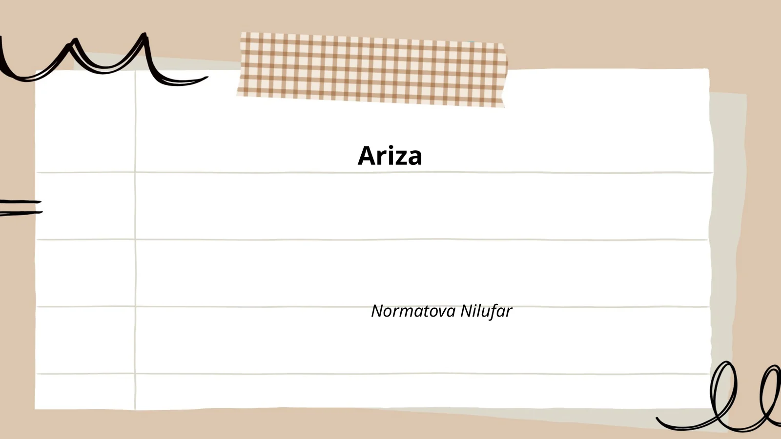 Ariza yozish san'ati