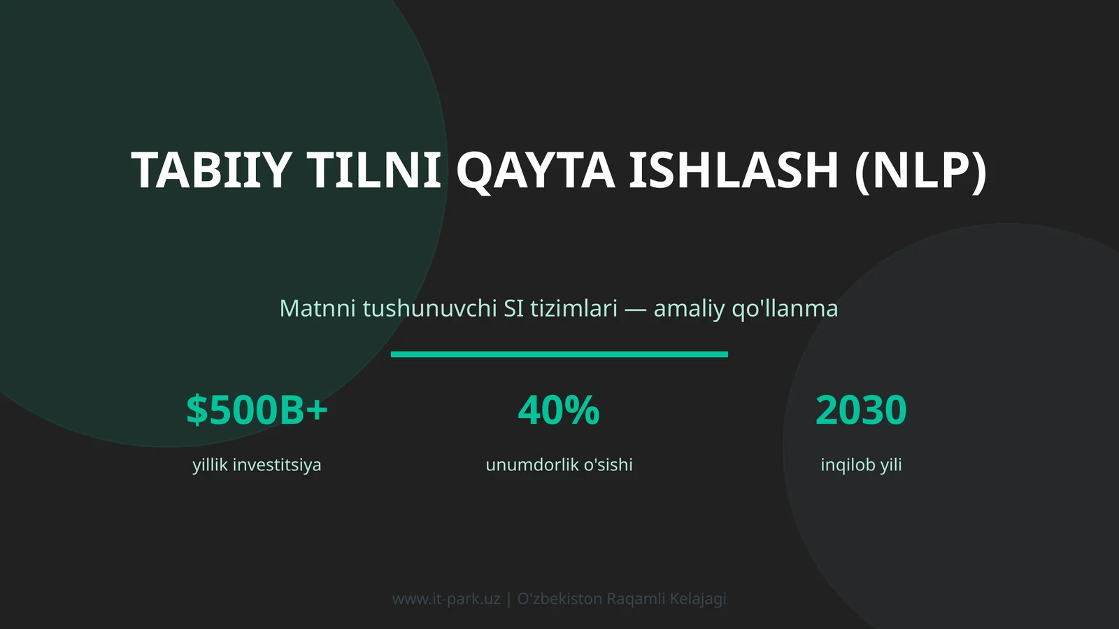 Tabiiy Tilni Qayta Ishlash (NLP)