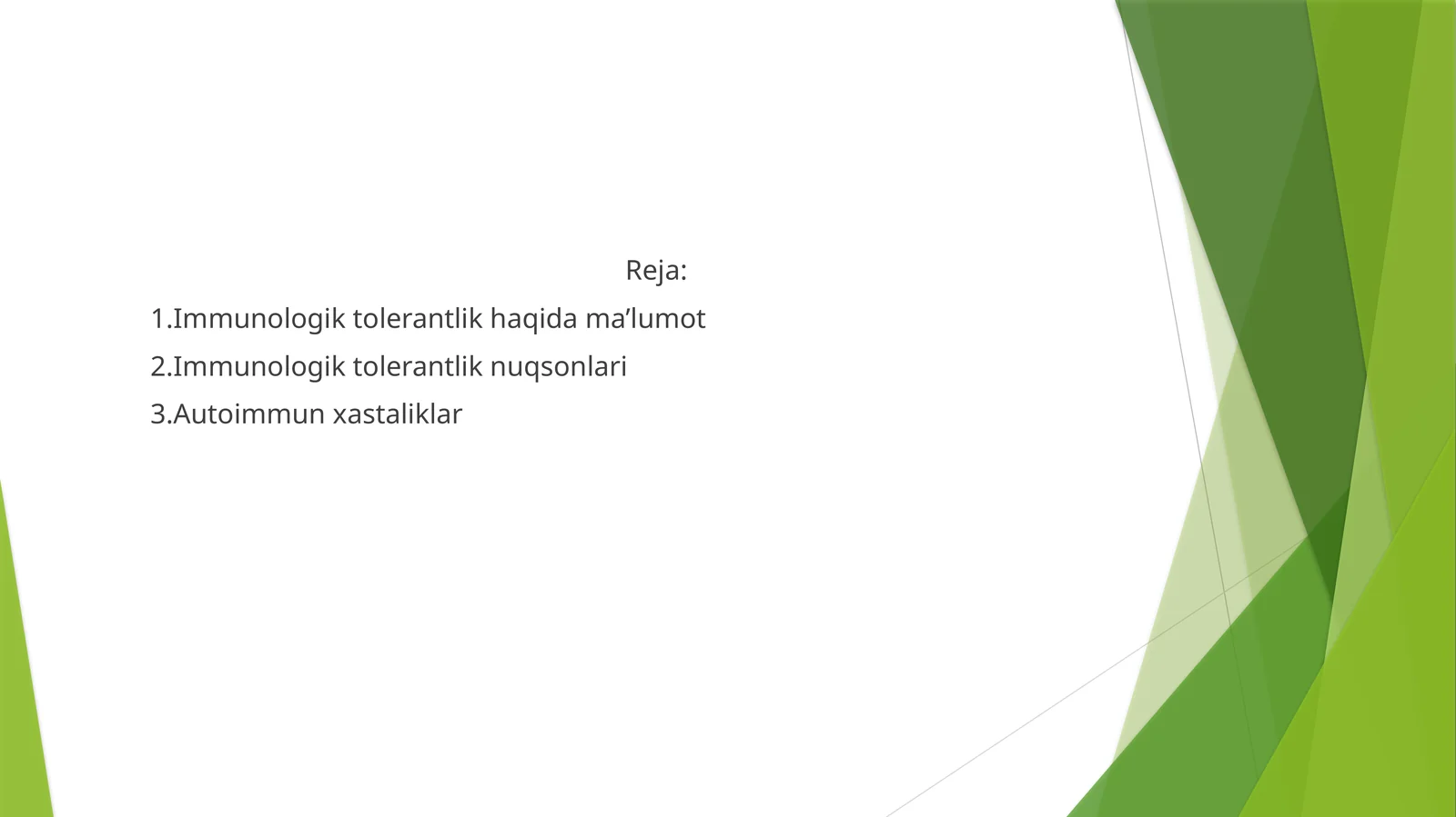 Immunologik tolerantlik haqida ma’lumot