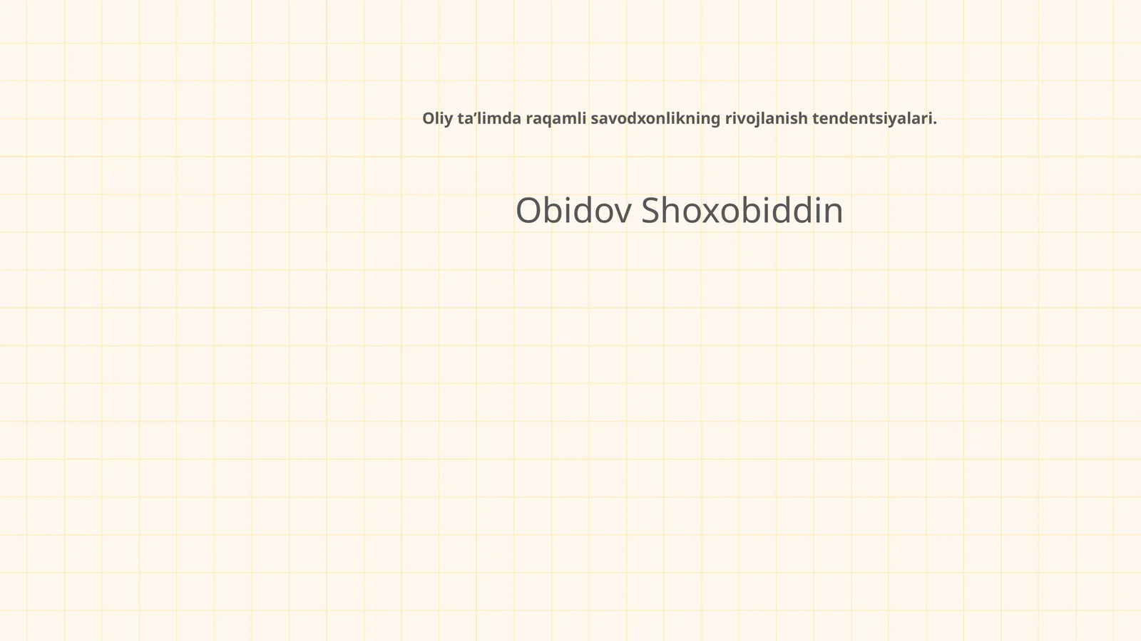 Oliy ta’limda raqamli savodxonlikning rivojlanish tendentsiyalari