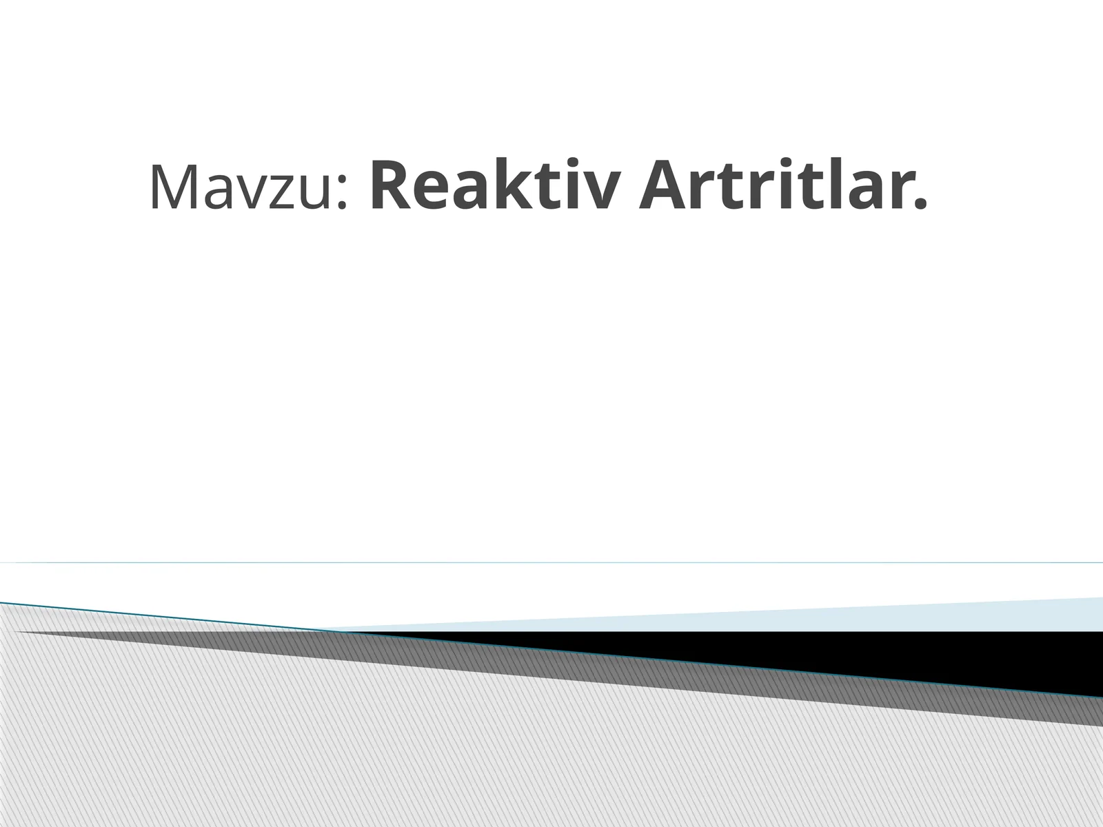 Reaktiv Artritlar