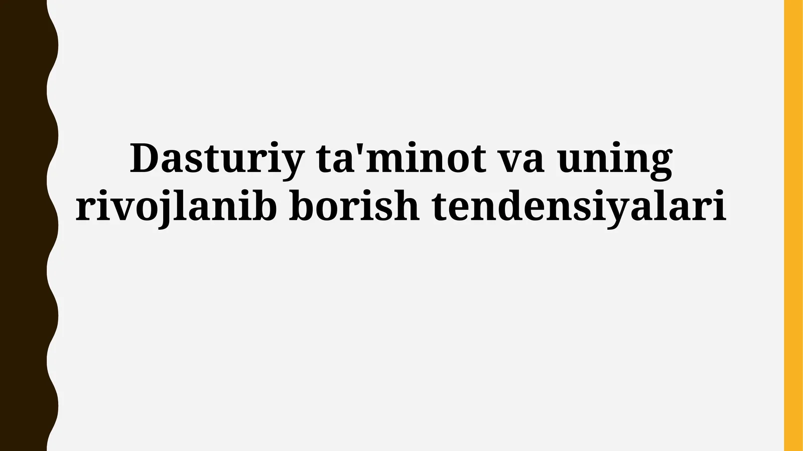 Dasturiy ta'minot va uning rivojlanibborishtendensiyalari