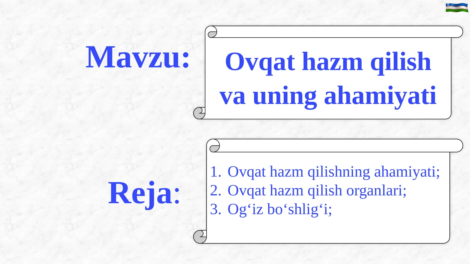 Ovqathazmqilish va uning ahamiyati