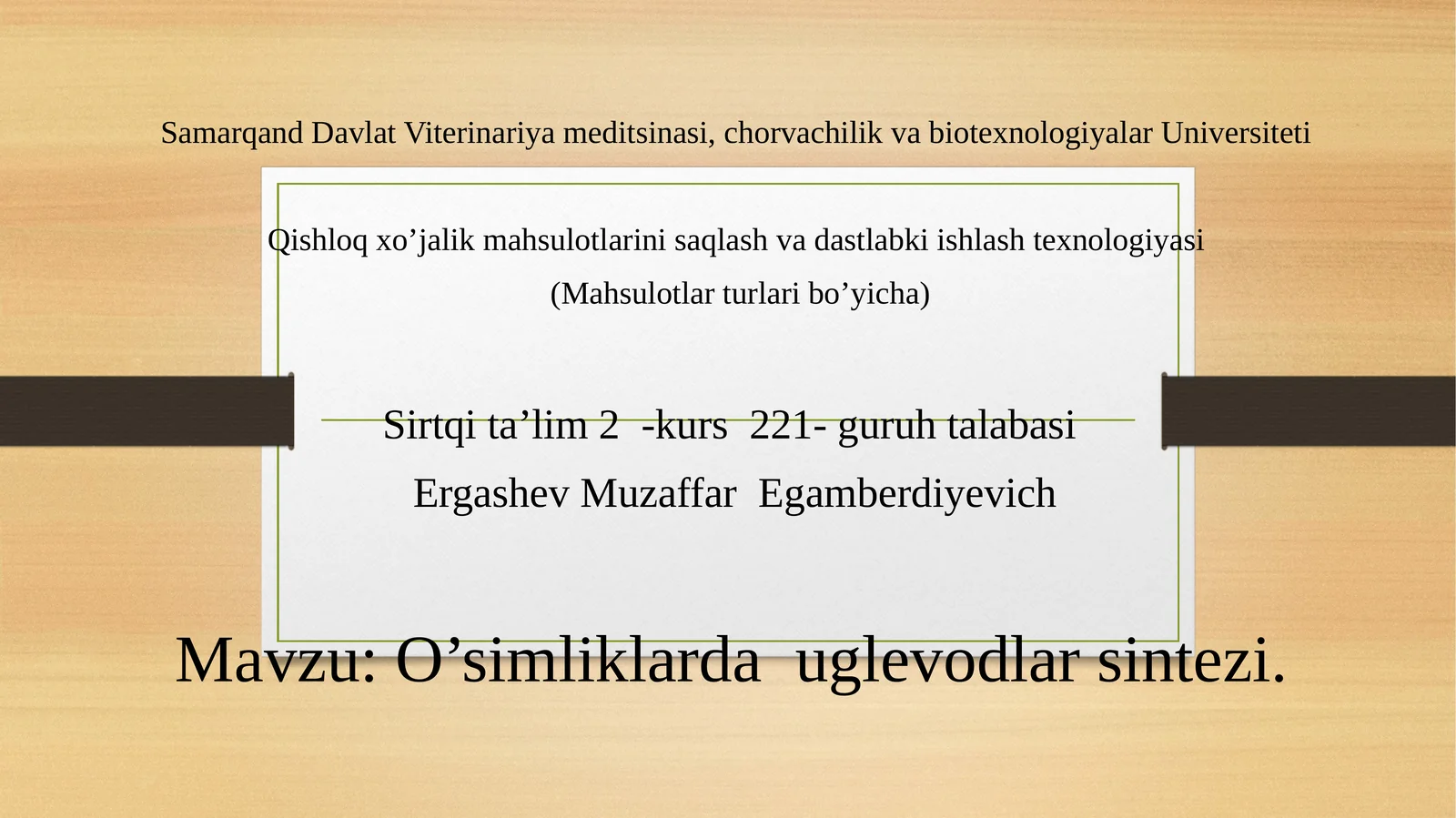 O’simliklardauglevodlarsintezi