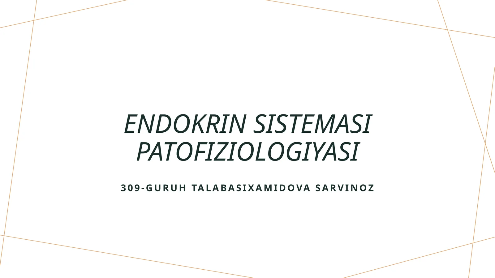 Endokrin sistemasi patofiziologiyasi