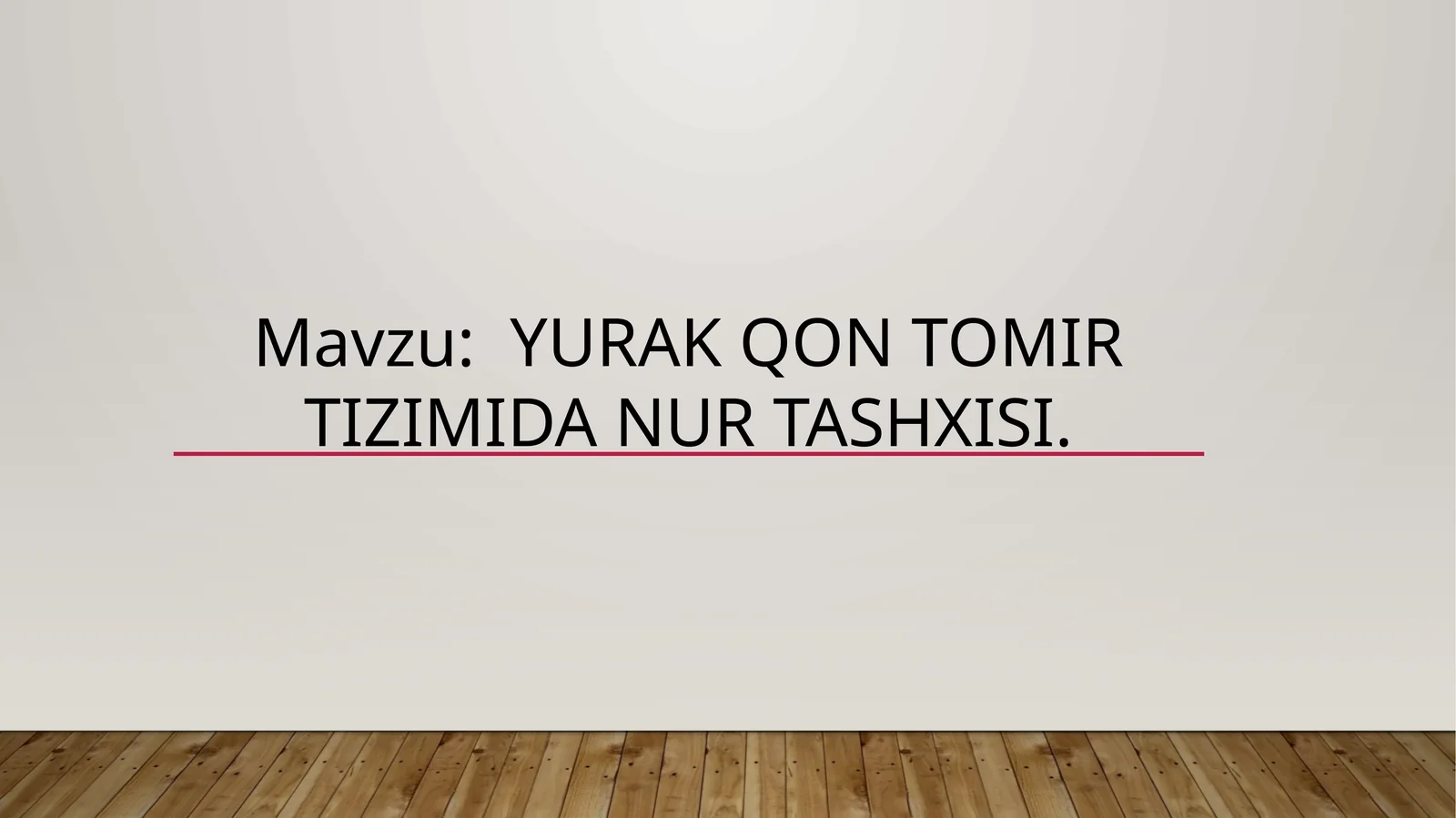 Yurak qon tomir tizimida nur tashxisi