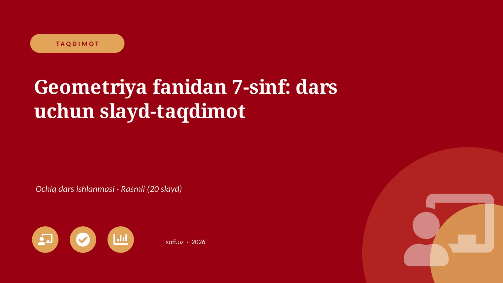 Geometriya fanidan 7-sinf: dars uchun slayd-taqdimot