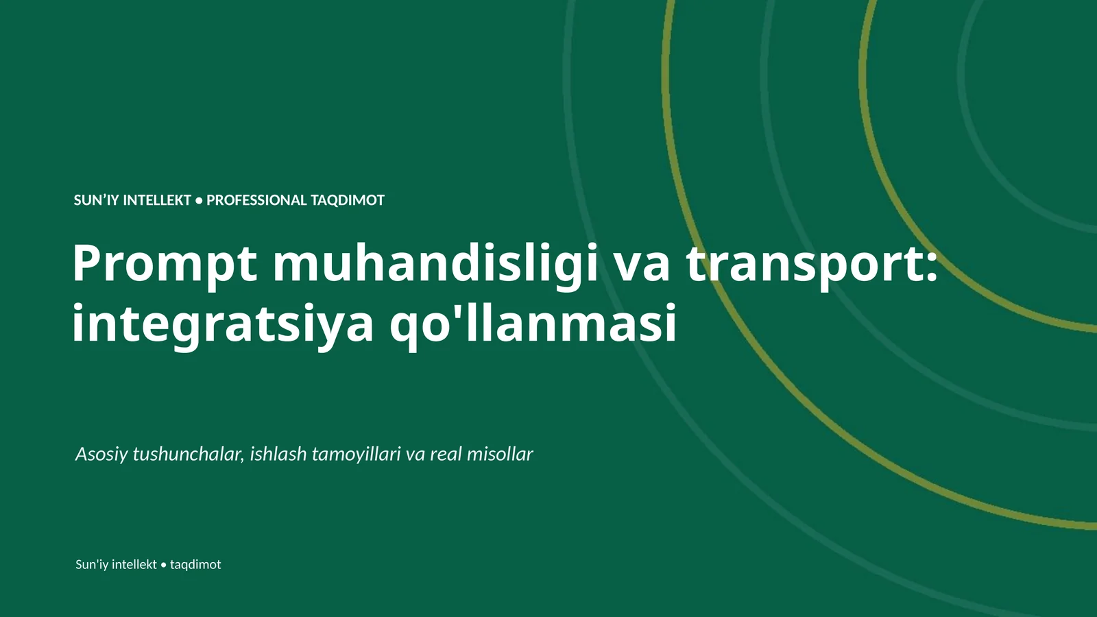 Prompt muhandisligi va transport: integratsiya qo'llanmasi