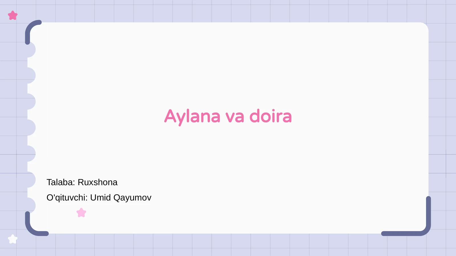 Aylana va doira