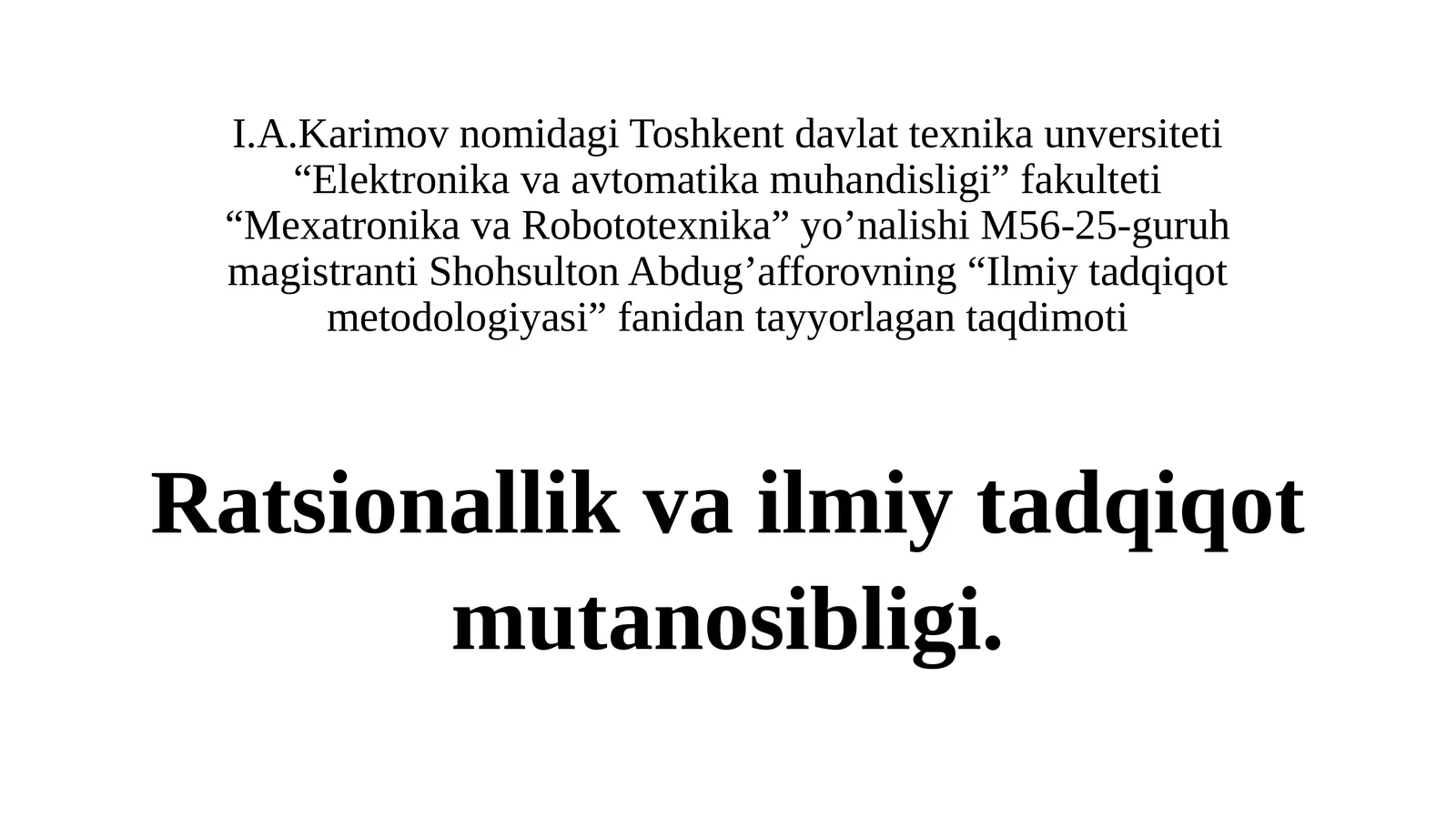Illmiy tadqiqot metodologiyasi