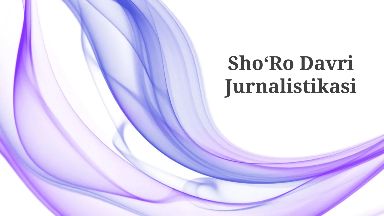 ShoʻRo Davri Jurnalistikasi