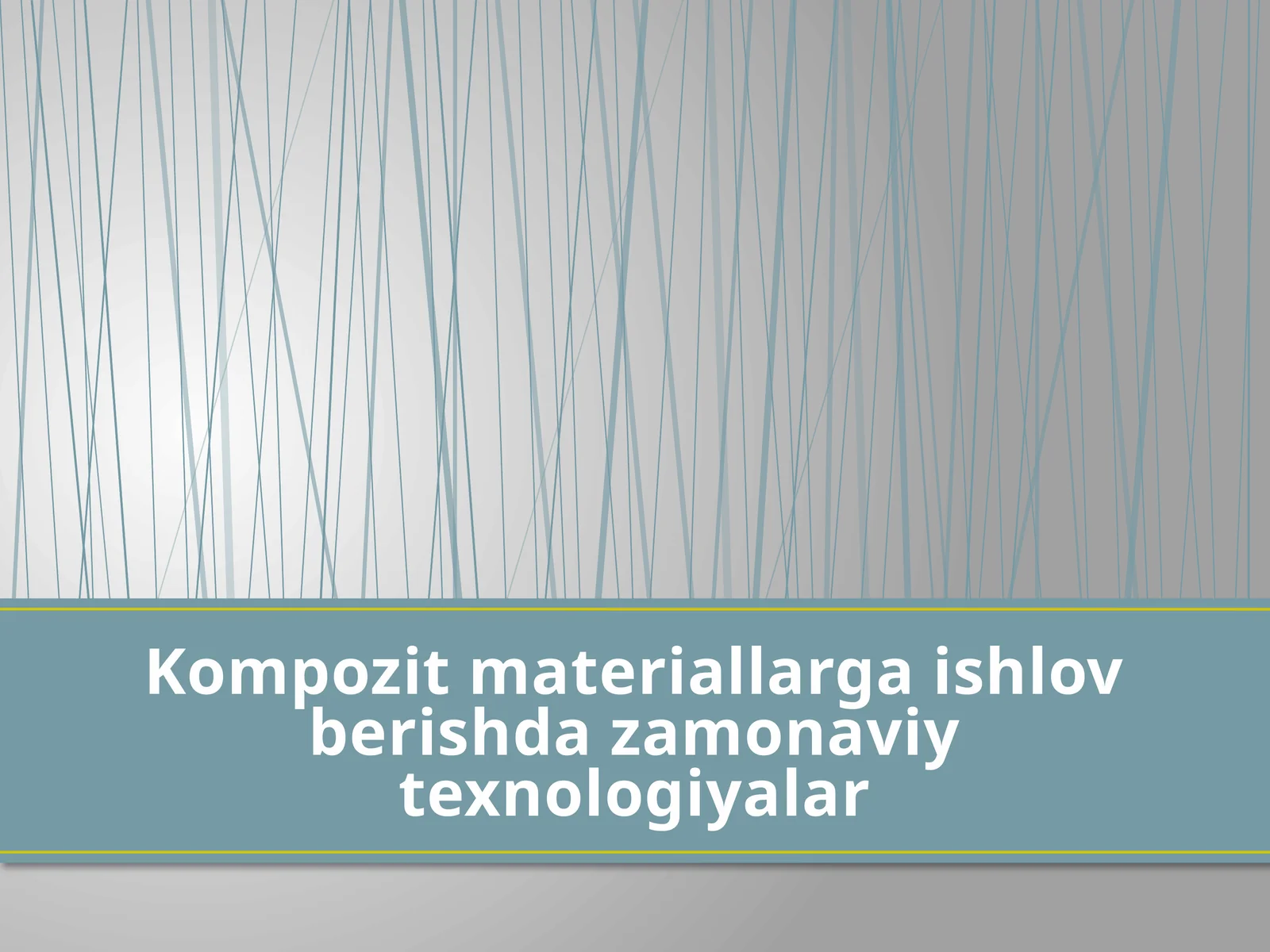 Kompozitmateriallarga ishlov berishda zamonaviy texnologiyalar
