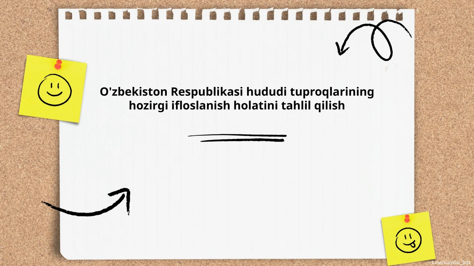 O'zbekiston Respublikasi hududi tuproqlarining hozirgi ifloslanish holatini tahlil qilish