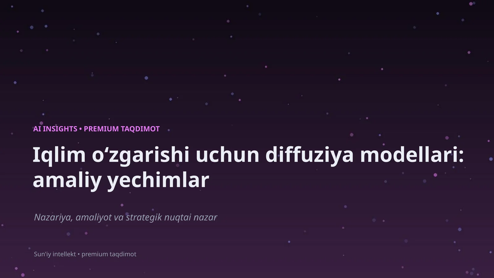 Sun'iy intellekt • premium taqdimot