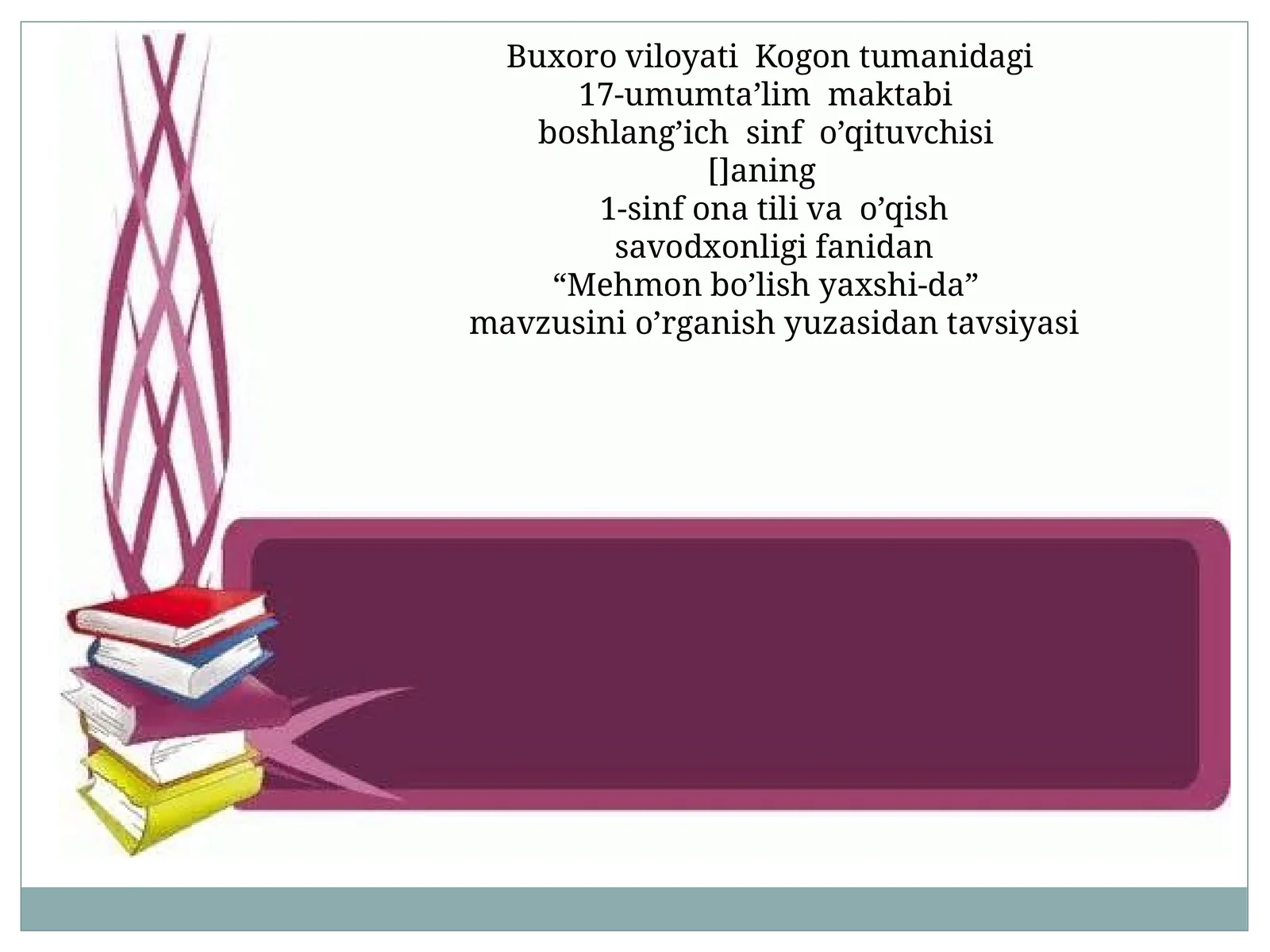 “Mehmon bo’lish yaxshi-da”