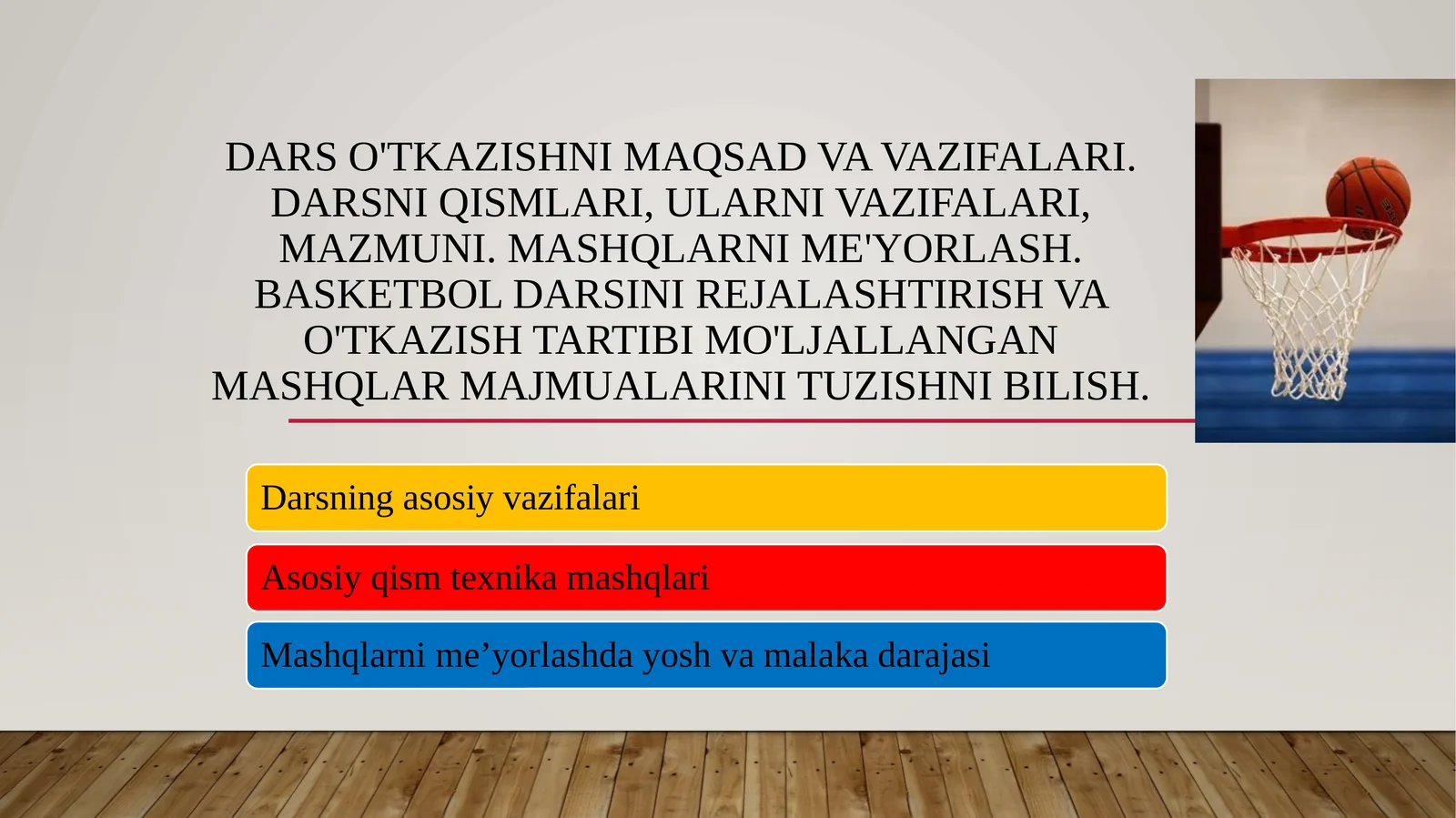 Basketbol darsi