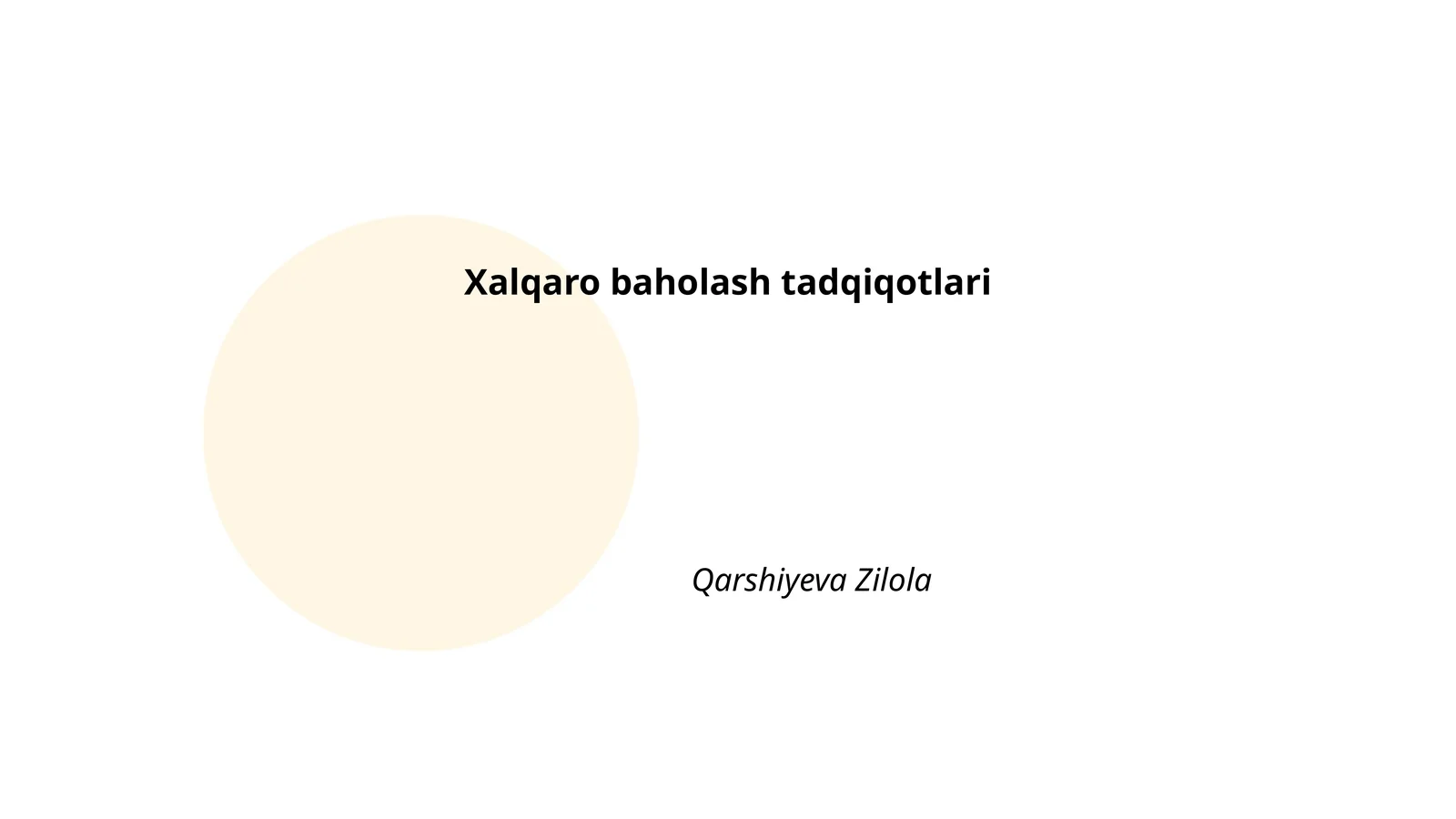 Xalqaro baholash tadqiqotlari