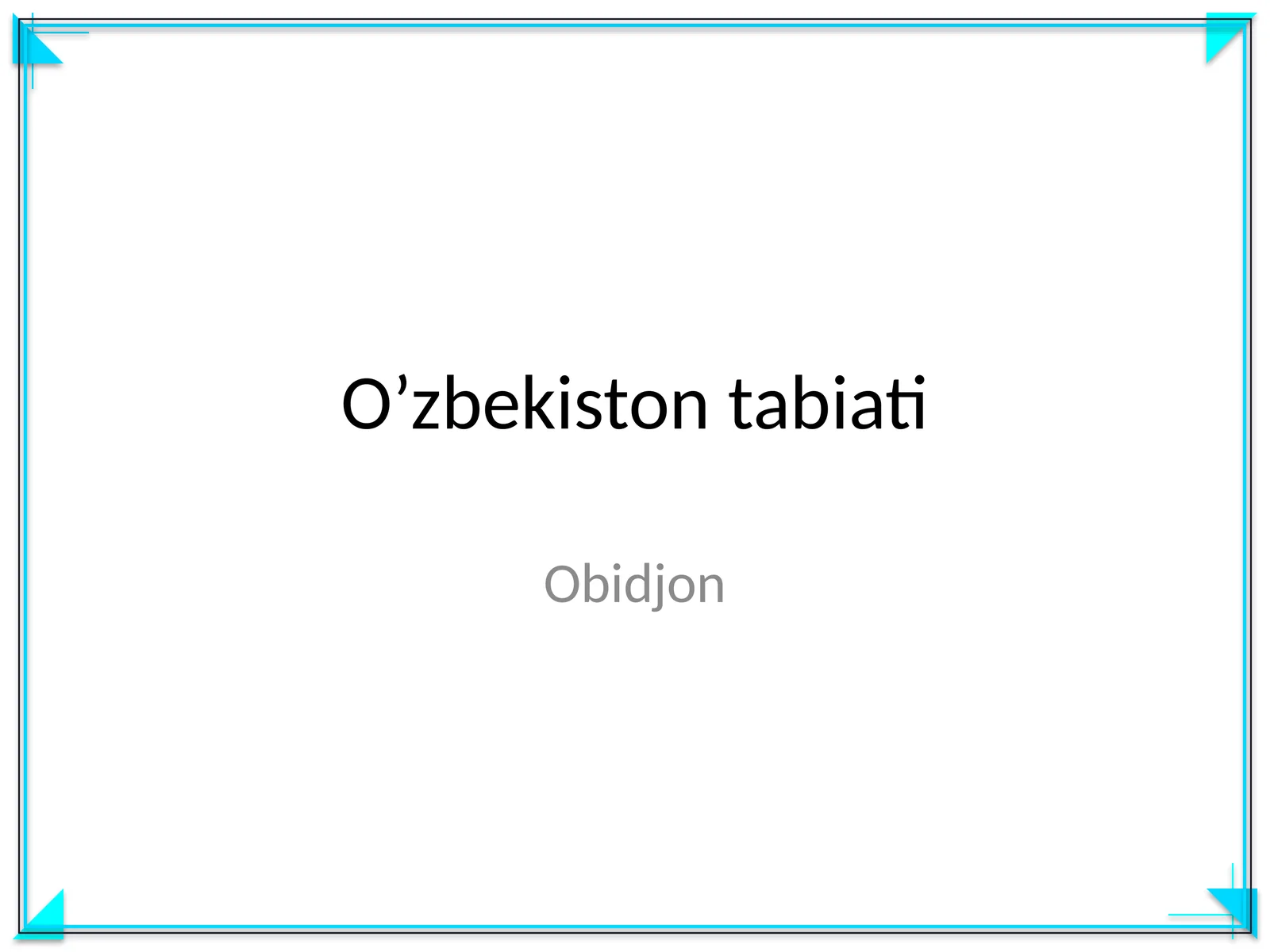 O’zbekiston tabiati