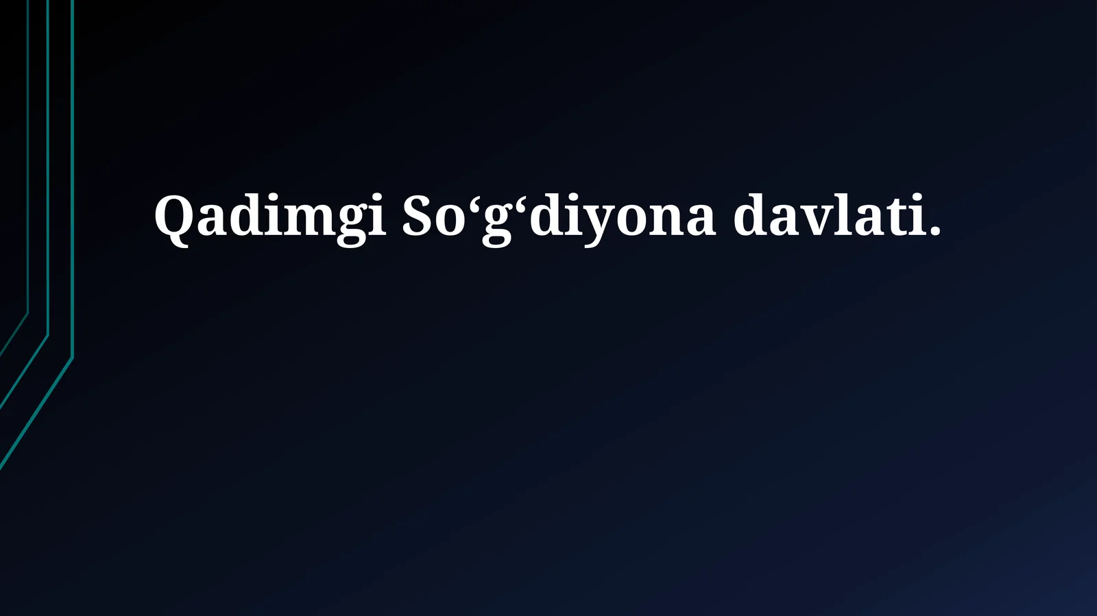 Qadimgi Soʻgʻdiyona davlati