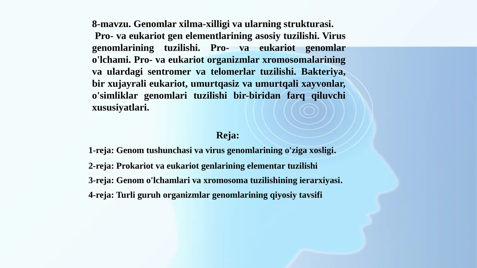 Genomlar xilma-xilligi va ularning strukturasi