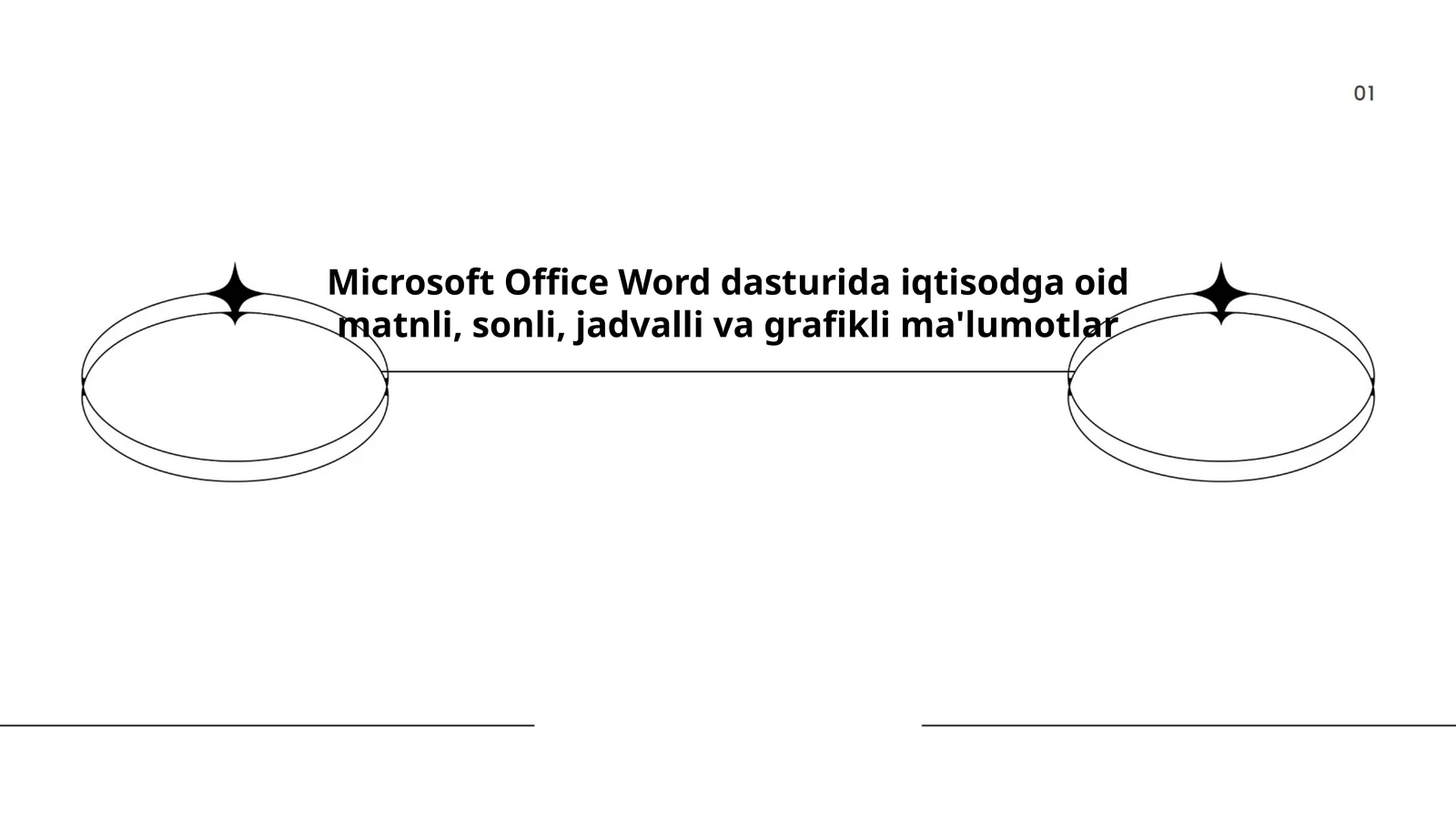 Iqtisodiy ko'rsatkichlar va ularning Wordda taqdimoti
