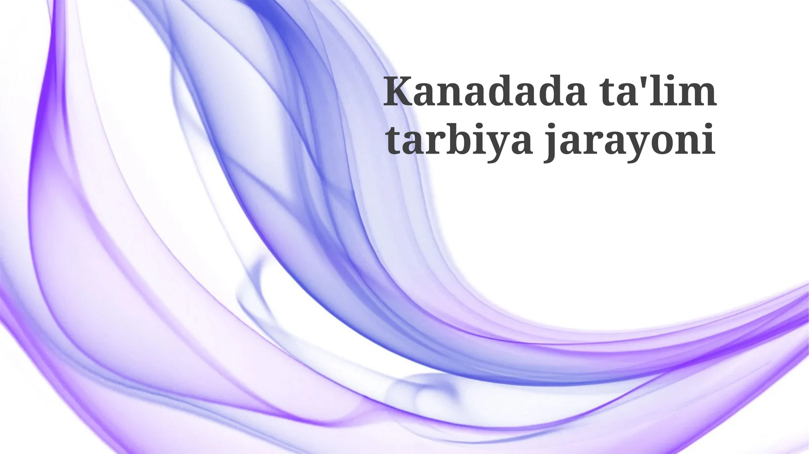 Kanada'da ta'lim jarayoni